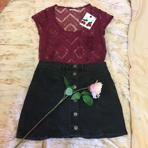 urban outfitters sheer lace tee